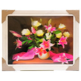 Картина 5D DS835/138 №138 36*46 "Лилии и розы"