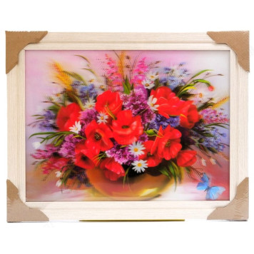 Картина 5D DS835/140 №140 36*46 "Маки в вазе"