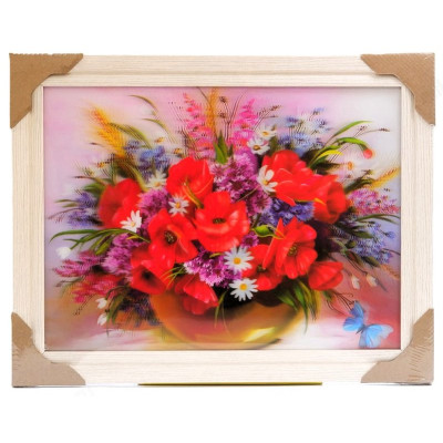 Картина 5D DS835/140 №140 36*46 "Маки в вазе"