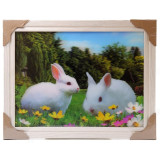 Картина 5D DS835/149 №149 36*46 "Белые кролики"