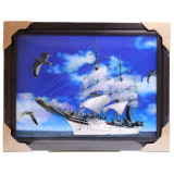 Картина 5D DS835/166 №166 36*46 "Белый корабль и чайки"