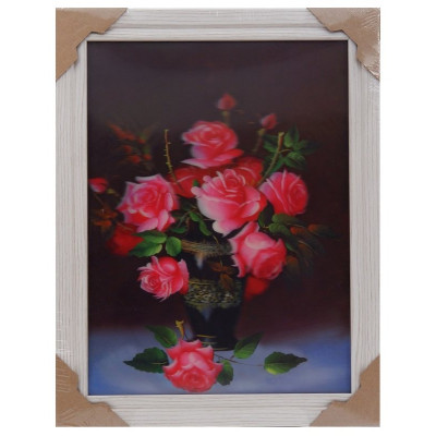 Картина 5D DS835/17 №17 "Розы в черной вазе"