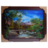 Картина 5D DS835/170 №170 36*46 "Горное озеро и лебеди"