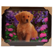 Картина 5D DS835/175 №175 36*46 "Щенок в цветах"