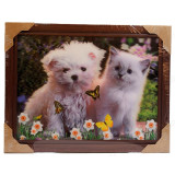 Картина 5D DS835/177 №177 36*46 "Щенок и котенок 2"