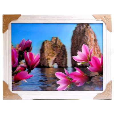 Картина 5D DS835/184 №184 36*46 "Магнолия и море"