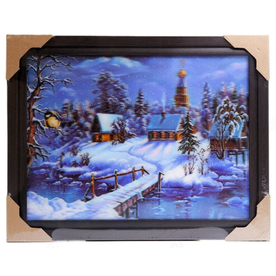 Картина 5D DS835/185 №185 36*46 "Зимний вечер"