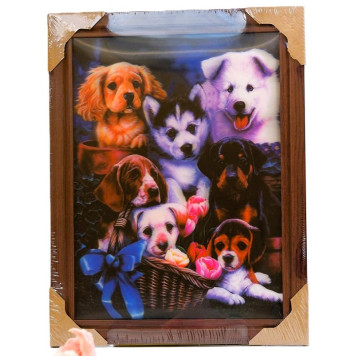 Картина 5D DS835/188 №188 36*46 "Щенки"