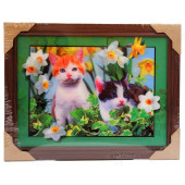 Картина 5D DS835/191 №191 36*46 "Котята в нарциссах"