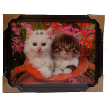 Картина 5D DS835/197 №197 36*46 "Котята в горшке"