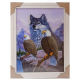 Картина 5D №23 "Волк и 2 орлана"