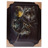 Картина 5D DS835/25 №25 "4 волка и луна"