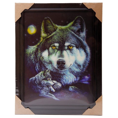 Картина 5D DS835/31 №31 "2 волка и луна"