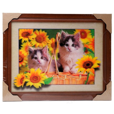 Картина 5D DS835/34 №34 "Котята в корзине"