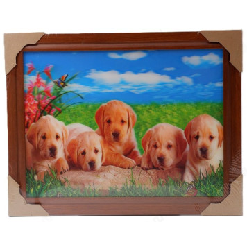 Картина 5D DS835/37 №37 "5 щенков"