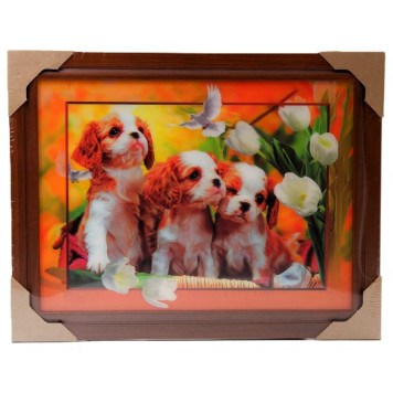 Картина 5D DS835/38 №38 "3 щенка"