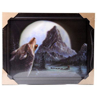 Картина 5D DS835/48 №48 "Волк и горы на фоне луны"