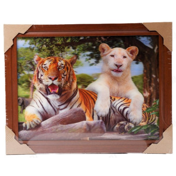 Картина 5D DS835/50 №50 "Тигр и львенок"