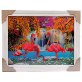 Картина 5D DS835/56 №56 "Фламинго у водопада"
