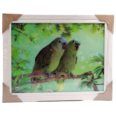 Картина 5D DS835/59 №59 "2 зеленых попугая"