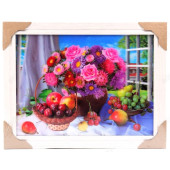 Картина 5D DS835/71 №71 "Цветы и фрукты у окна"