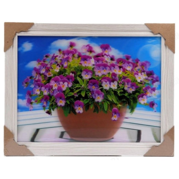 Картина 5D DS835/78 №78 "Фиалки в горшке"