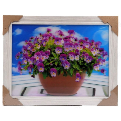 Картина 5D DS835/78 №78 "Фиалки в горшке"