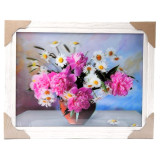 Картина 5D DS835/81 №81 "Пионы и ромашки"