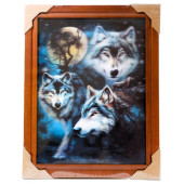 Картина 5D DS835/85 №85 36*46 "4 волка и луна 2"