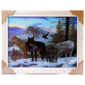 Картина 5D DS835/88 №88 36*46 "Волки в горах"