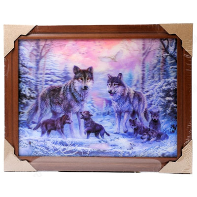 Картина 5D DS835/94 №94 36*46 "Волчье семейство"