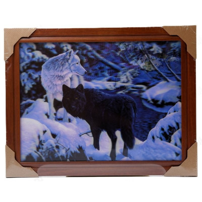 Картина 5D DS835/96 №96 36*46 "Волки в елках"