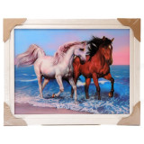 Картина 5D DS835/98 №98 36*46 "Скакуны у моря"