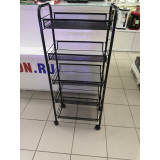 Этажерка 5-и ярусная металл на колесах