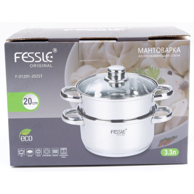 Мантоварка стальная F-01201-202ST 20см 3,3л-2