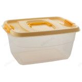 Контейнер пластик 12,5л для пищевых продуктов бежевый