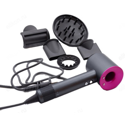 Фен Leafless hair dryer, серебристый/малиновый, 1600 Вт