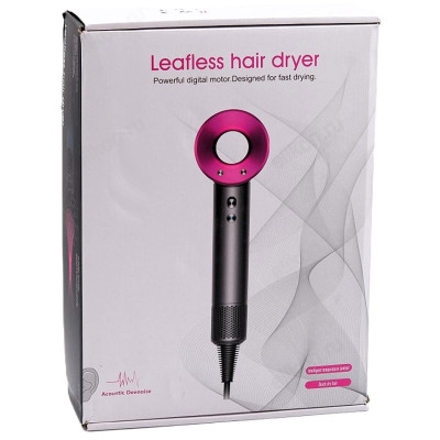 Фен Leafless hair dryer, серебристый/малиновый, 1600 Вт-8