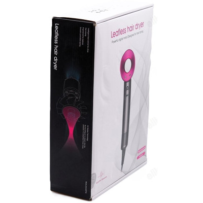 Фен Leafless hair dryer, серебристый/малиновый, 1600 Вт-9
