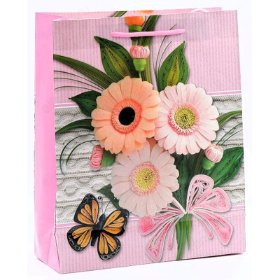 Пакет подарочный 32*26*10 бумага F-3-2