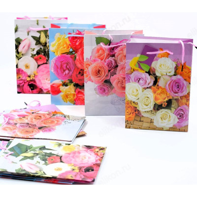 Пакет подарочный 20*14*7 бумага F-5