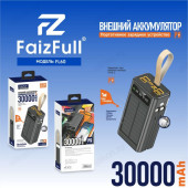 Power Bank 30000mAh (PD) 22,5W FaizFull солнечный FL60 black
