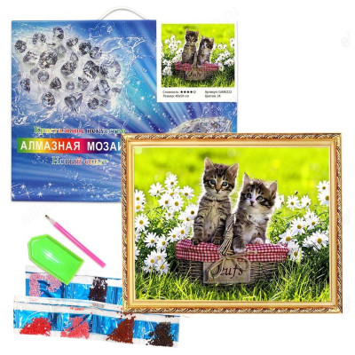 Мозаика алмазная GA80222 Котята