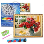 Мозаика алмазная GB72830 Розы в вазе