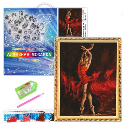 Мозаика алмазная GB82419 Танец огня (ПВ,подрамник)