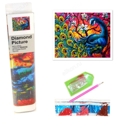 Мозаика алмазная GD73269 Павлин