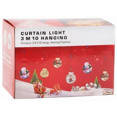 Гирлянда шар с игрушками 10л/3м ГДМ-10/3-1