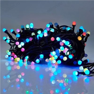 Гирлянда 100LED кр.ламп/10м цветн-1