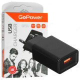 Зарядка сетевая GoPower GP1U 1USB 2.4A 12W 220V чёрный