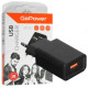 Зарядка сетевая GoPower GP1U 1USB 2.4A 12W 220V чёрный